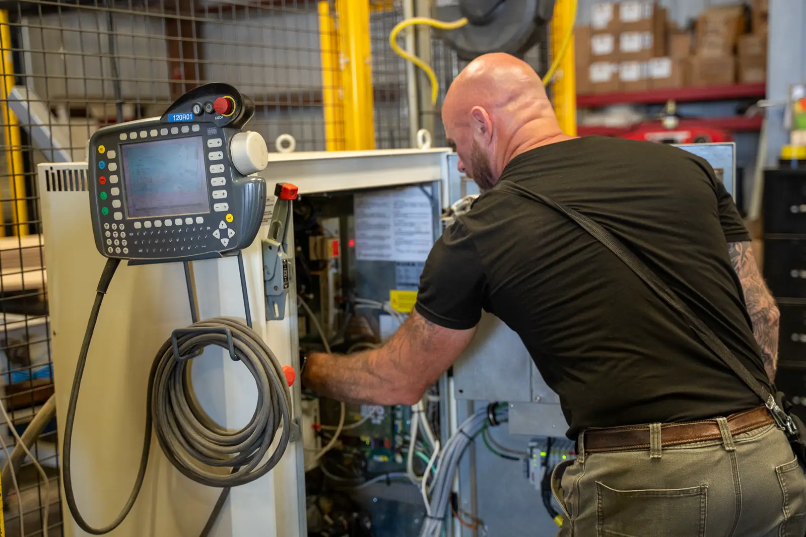 Electrical installation in progress